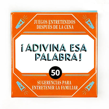 Spanish Mini Size Game Cards " Name That Word !" 50 Pcs Cards Game Family Gathering Card Game Camping Game Beauty World Shop