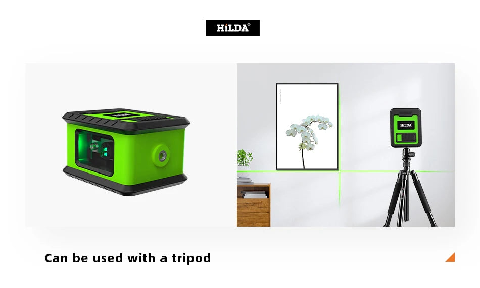 HILDA Laser Level Meter 2-Line Cross Green Level Laser Horizontal & Vertical Nivel Laser Self-Leveling лазерный уровень Men Gift Beauty World Shop