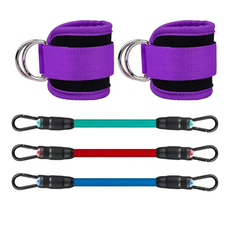 Ankle Straps Resistance Bands Set Fitness Workout Exercise Equipment Ankle Weight Yoga Elastic Fitness Band For Gym Man Woman Beauty World Shop