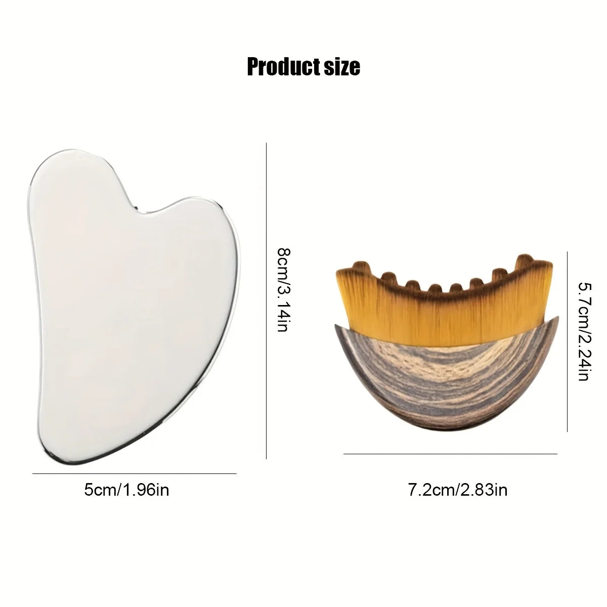 Contour brush scraping board set lymphatic contour facial brush stainless steel fascia knife firming lifting massage board Beauty World Shop