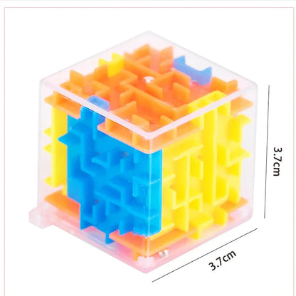 mini 3D Maze Magic Cube Six-sided Transparent Puzzle Speed Cube Rolling Ball Cubes Maze Toys For Children Stress Reliever Toys Beauty Fashion