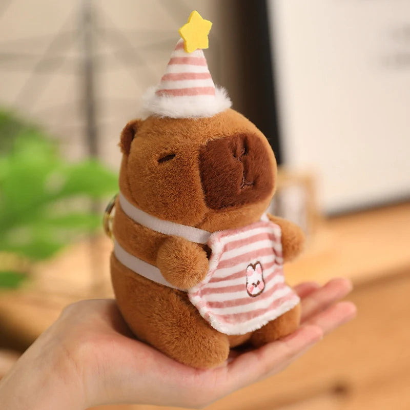 Capybara Plush Toy Pendant Keychain Capibara Cosplay Pokemon Pikachu Disney Stitch Sanrio Kuromi Plushies Stuffed Bag Decor Gift Beauty World Shop