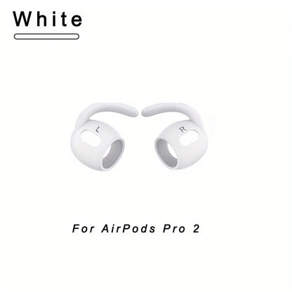 Anti-Slip Silicone Ear Hooks for AirPods Pro 2 | Soft Grip Sporty Eartips, Sweatproof Gym Running Workout Headphones Accessories