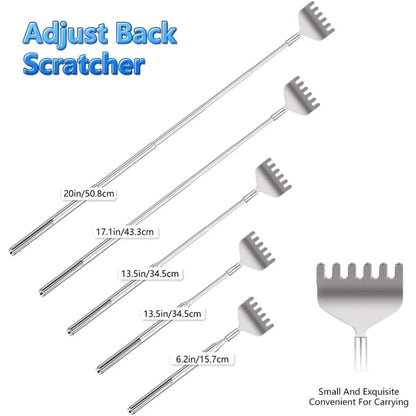 Extendable Back Scratcher for Men Portable Telescopic Metal Back Scratchers Back Hand Massager for Birthday Christmas Gifts Beauty Trend Shop