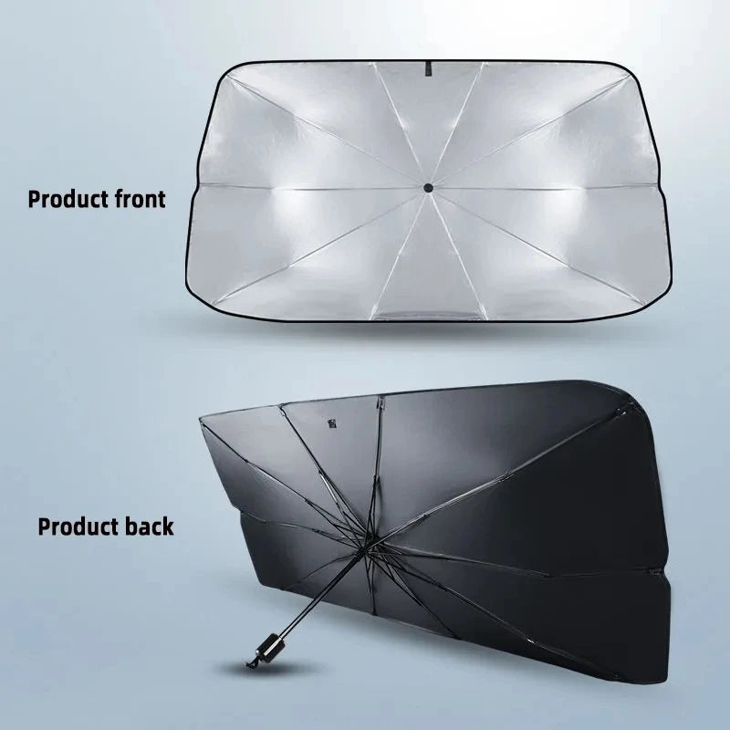 Car Sunshade Umbrella Windshield Folding Front Parasol Umbrella Type Sun Shade for Car Window Summer Sun Protection Accessories Beauty World Shop