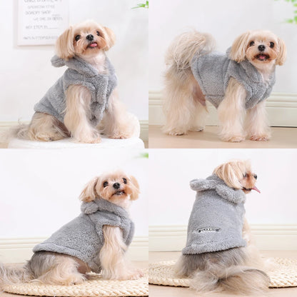 Soft Fleece Pet Dog Clothes Cute Hoodie Coat For Small Medium Dogs Cats Autumn Winter Puppy Hooded Jacket Sweater Pug Apparel Beauty World Shop