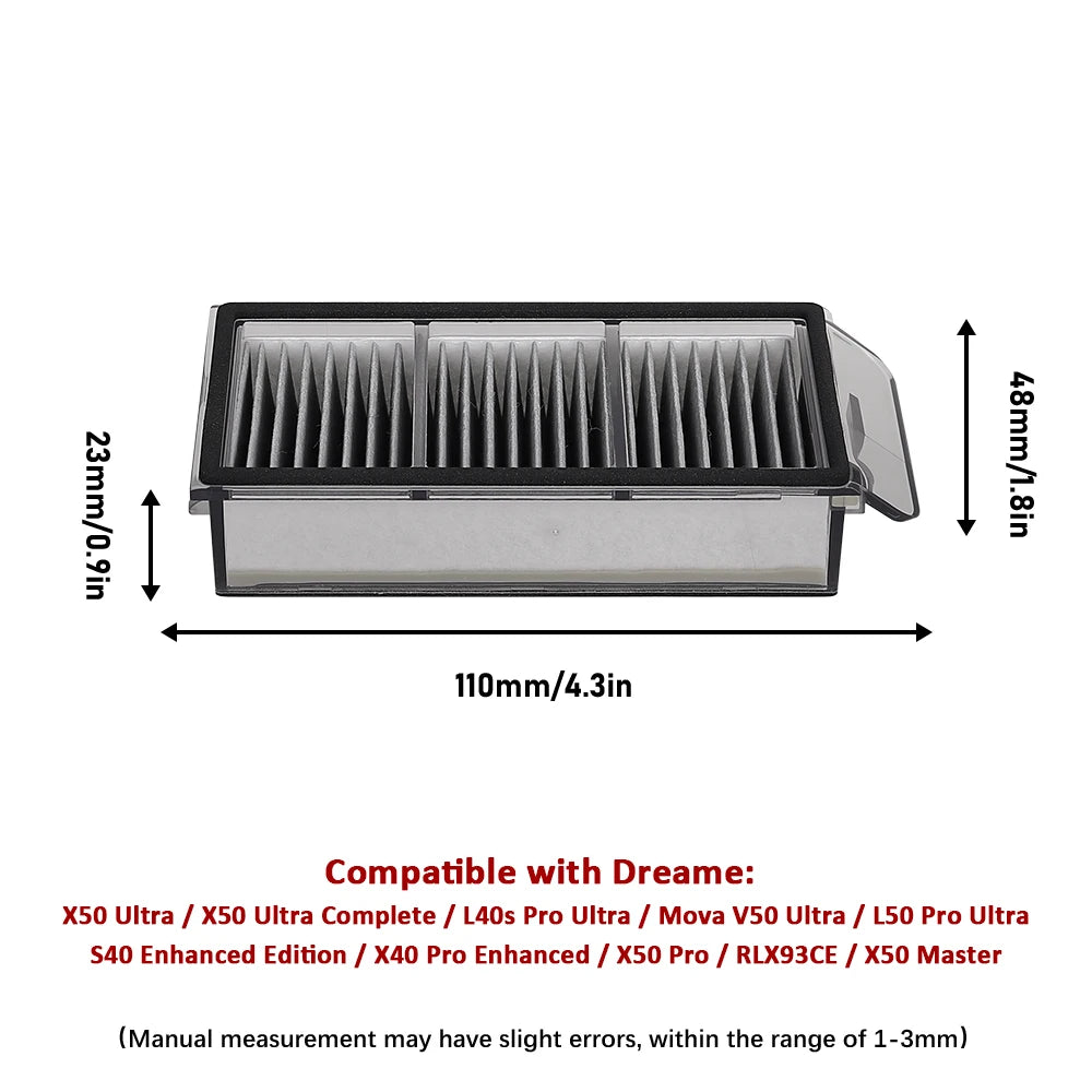 For Dreame Main Side Brush Hepa Filter Mop Rags Dust Bag X50 Pro/X50 Ultra/X50Master/L40S Pro Ultra/L50 Pro Ultra/MOVA V50 Ultra Beauty World Shop