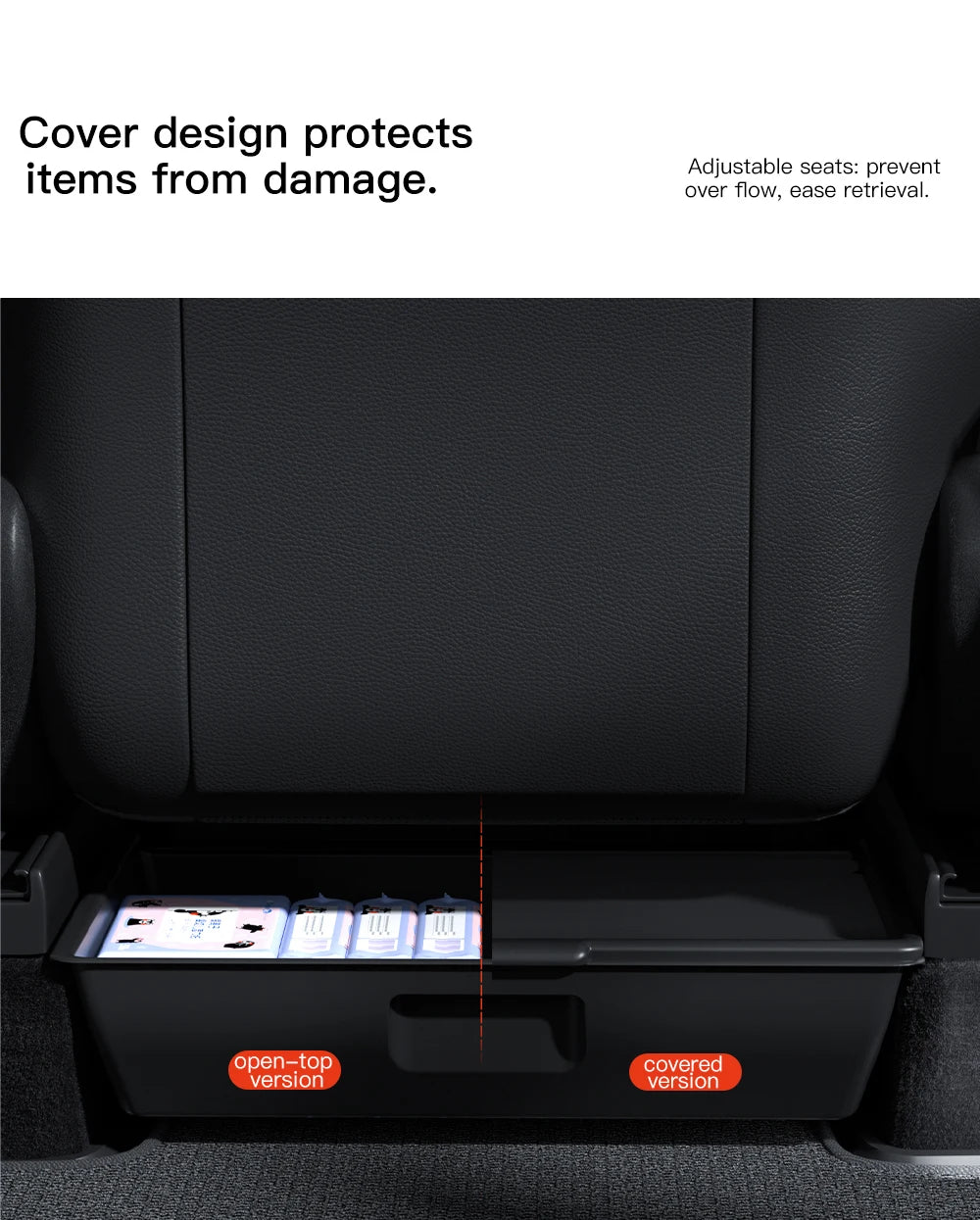 YZ For Tesla Model Y Juniper 2026 Underseat Storage Box Seats Drawer TPE Hidden Storage Tray Push Pull Car Organizer Accessories Beauty World Shop