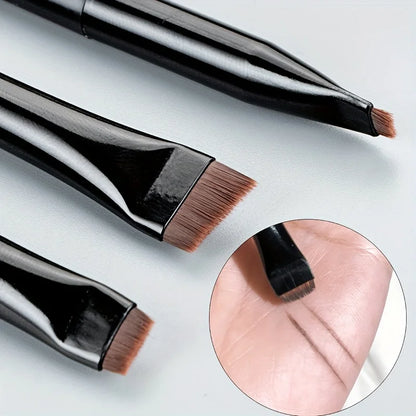 3pcs Makeup Brush Set,Blade eyeliner brush fine oblique head eyebrow brush outline eyeliner ultra-thin eye shadow brush makeup b Beauty World Shop