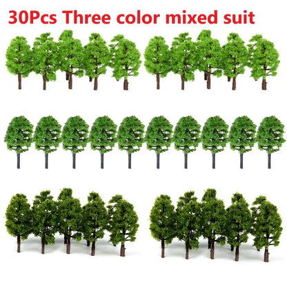 10/20/30pcs Fake Trees Artificial Miniature Tree Scenery Railroad Decoration Building Landscape Accessories DIY Diorama Garden Beauty World Shop