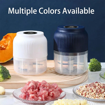 250ml Mini Wireless USB Rechargeable Electric Vegetable Chopper Garlic Crusher Food Chopper for Kitchen Gadgets for Garlic Beauty World Shop