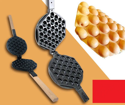 Commercial QQ Eggs Bubble Ball Baking Waffle Maker Iron Hongkong Waffle Eggette Mould Cake Mold Electirc Machine Non-stick Plate Beauty World Shop