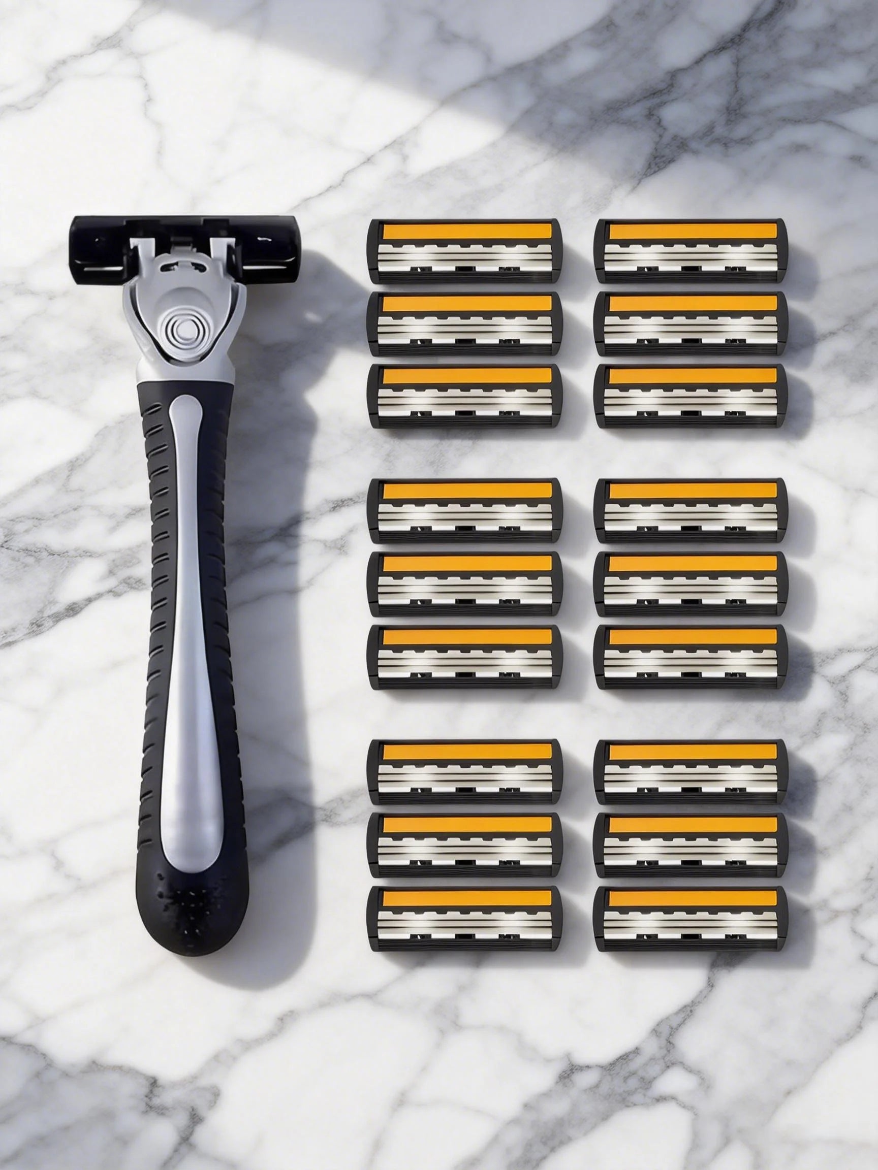 Variety Packs Skin Guard Anti-Slip Handle Replacement Triple Blades Reusable Safety Manual Razors for Men Shaving Bathing Trave Beauty World Shop