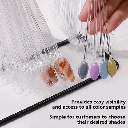 False Nail Art Color Card Display Stand Gel Polish Template Sample Stand for Nail Tips Showcase Beauty World Shop