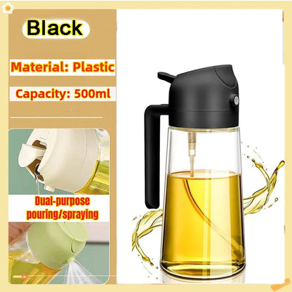 200/300/500ml Oil Spray Bottle BBQ Cooking Olive Oil Sprayer Plastic Baking Oil Spray Empty Bottle Vinegar Bottle Or  Oil brush Beauty World Shop