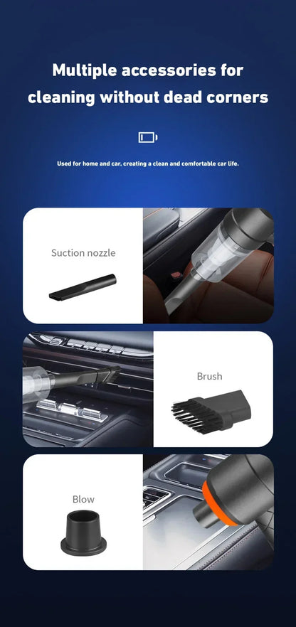 2990000PA Wireless Car Vacuum Cleaner Wet Dry 120W Cordless Handheld Auto Vacuum High Power Cleaner For Home Office 2026 New Beauty World Shop
