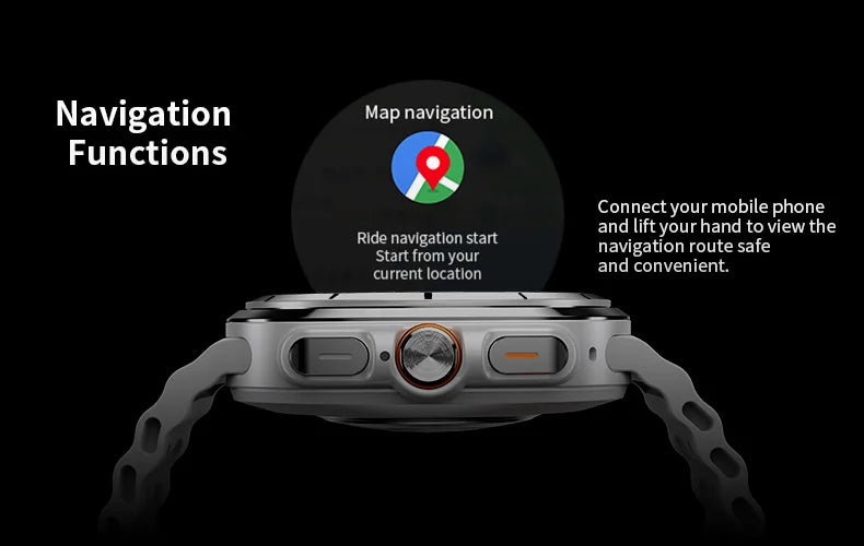 Smart Watch 8 Ultra 2025 Color Matching GPS Compass Smart Watch BT call NFC IP68 Waterproof 4GB Health monitoring Reduction 100% Beauty World Shop