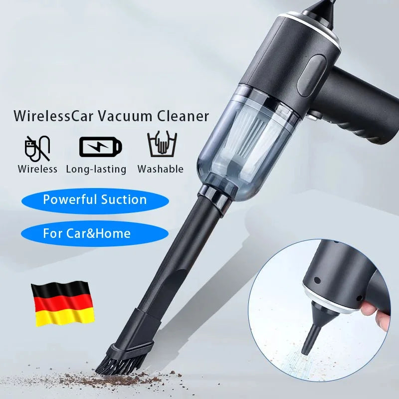 9000Pa Wireless Car Vacuum Cleaner USB Charging 1200mAh Portable Cleaning Appliance Mini Wet and Dry Vacuum Cleaner Household Beauty World Shop