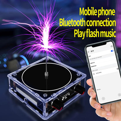 Music Tesla Coil Bluetooth/AUX Dual Mode Music Box Artificial Lightning Touchable Audio Input Bluetooth Science Experiments ﻿ Beauty World Shop