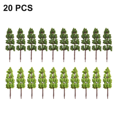 10/20/30pcs Fake Trees Artificial Miniature Tree Scenery Railroad Decoration Building Landscape Accessories DIY Diorama Garden Beauty World Shop
