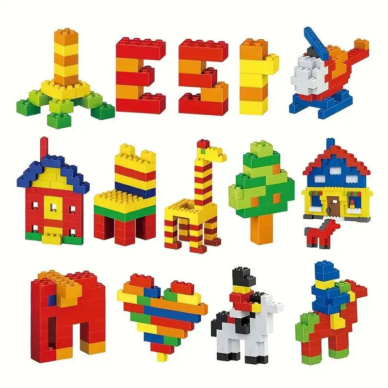 2000PCS Bulk Building Blocks Creative Educational Toys for Kids & Adults STEM Learning Bricks Interesting DIY Construction Set Beauty World Shop