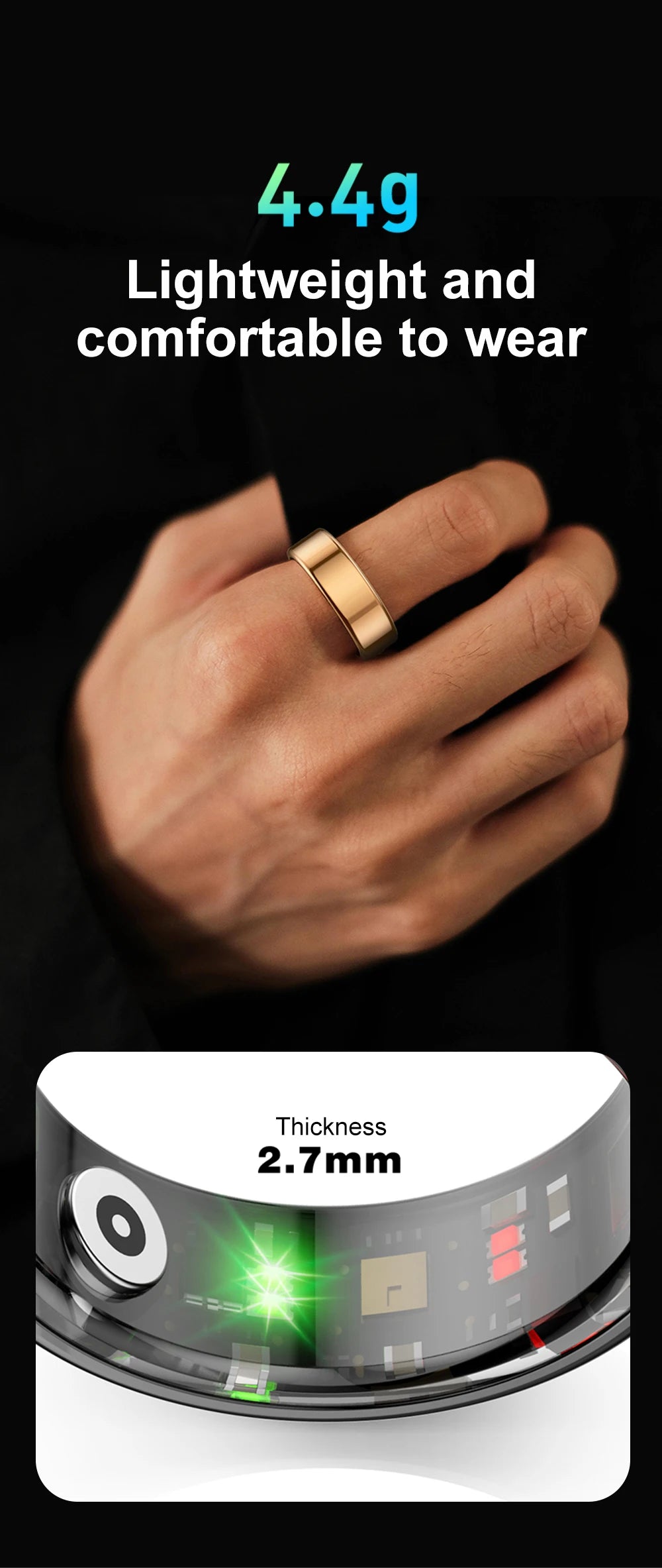 2024 COLMI R02 Smart Ring with Charging Case for Men Women, Battery Life, 39 Days, Health Monitor, 5ATM Waterproof Beauty World Shop