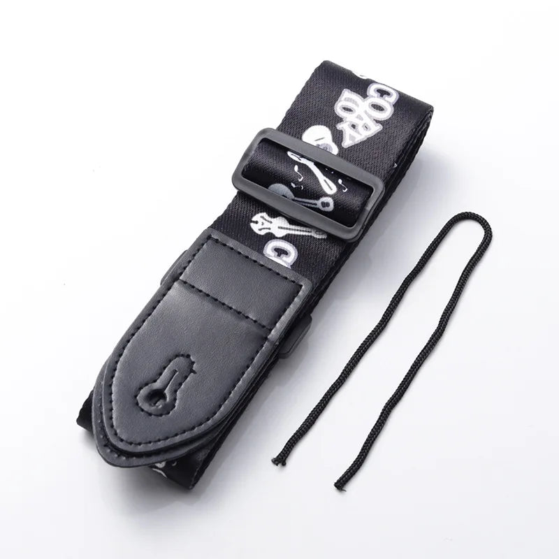 Fashion Retro Ethnic Style Guitar Strap Adjustable Leather Strap for Folk Guitar Electric Guitar Bass Ukulele Guitar Accessories Beauty World Shop