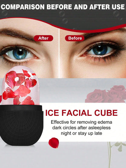 Three-piece ice surface roller set - Facial skin care ice roller set, facial massage tools, silicone ice surface roller, gua sha Beauty World Shop