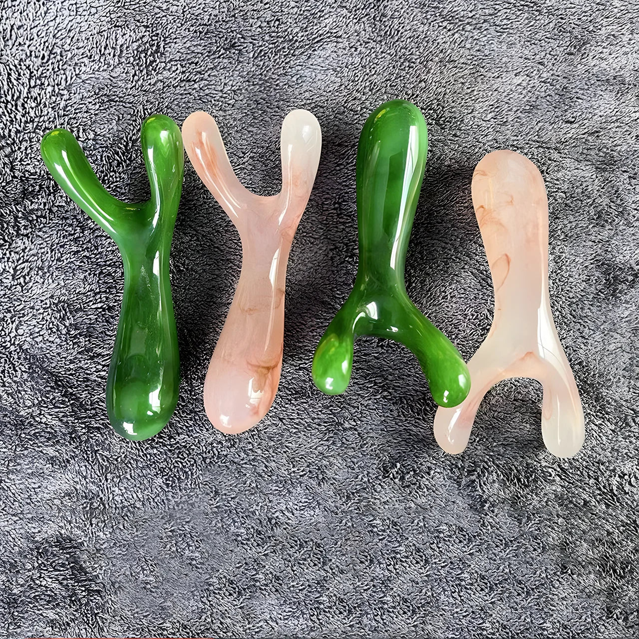 Resin Face Lifting Scraping Massage Nose Lifting Massage Y-shape Fork Guasha Massage Reduce Puffiness Trigger Point Nose Massage Beauty World Shop