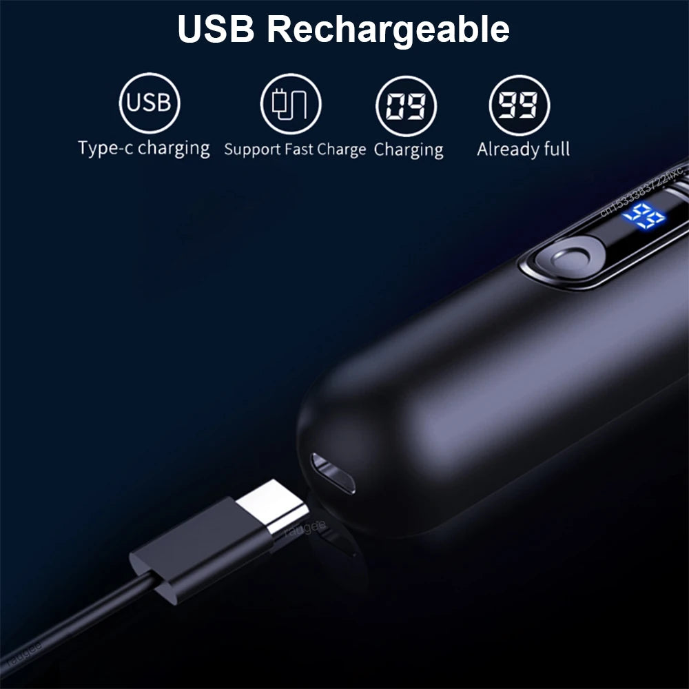 Nose Hair Trimmer Mini Portable Electric Nose Hair Clipper Rechargeable Automatic Shaving Nose Eyebrow Ear Painless Hair Remover Beauty World Shop