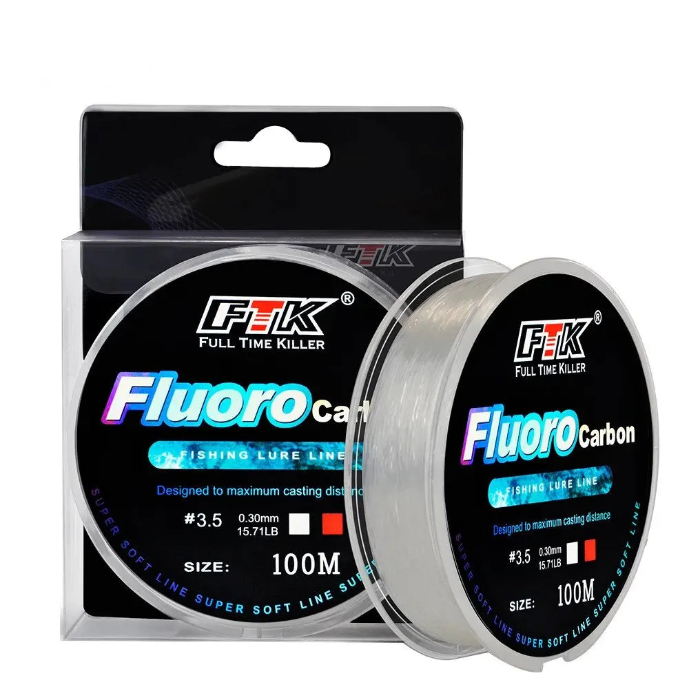 100m Fluorocarbon Bait Fishing Line, Carbon Fiber Fly Fishing, Wild Fishing, Sea Fishing, Fishing Accessories, Tools, Outdoor Beauty World Shop