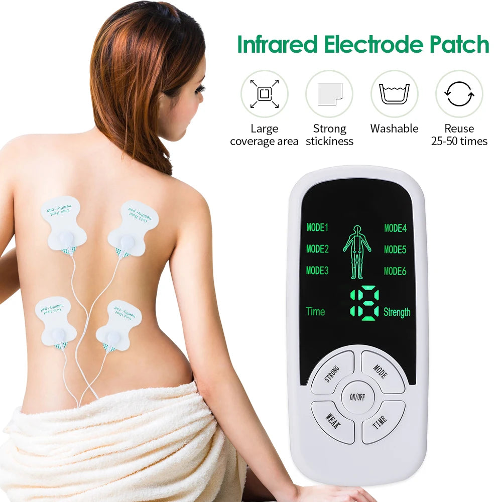 EMS Pulse Electric Muscle Stimulator Back Neck Body Massager Tens Acupuncture Meridian Physiotherapy Digital Massage Tools Beauty World Shop