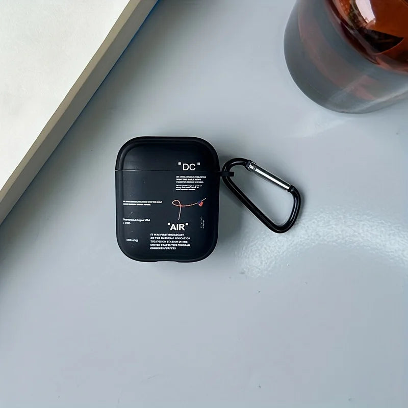 For Aipods Case Fits Perfectly tpu  Apple Earphones black Case for Airpods 1 2 3 Pro 2 Case Cover With Keychain