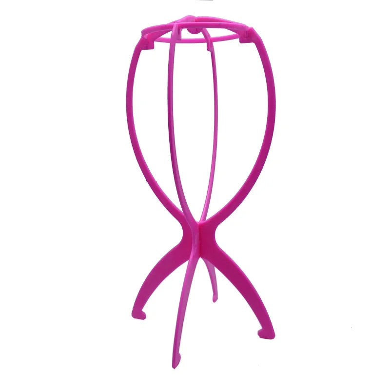 1PCS Folding Wig Stand Holder Plastic Adjustable Portable Hat Display Stand Durable Mannequin Dummy Head Plastic Beauty World Shop