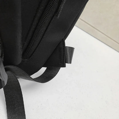 Large Capacity Solid Color Student Backpack Junior and High School Simple Black Travel Backpack Beauty World Shop