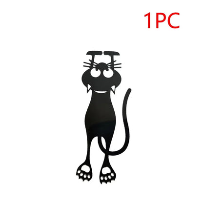 1-5PCS Kawaii Black Cat Bookmarks for Books 3D Plastic Stereo Animal Book Mark for Student Teacher's Gifts Creative Stationery Beauty World Shop