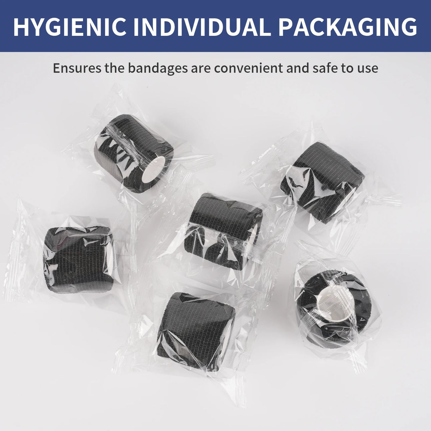 3/6/12/24/48 PCS Tattoo Grip Cover Wrap Disposable Black  Bandage For Tattoo Grip Bandage Machine Tape Tube Accessories Beauty World Shop