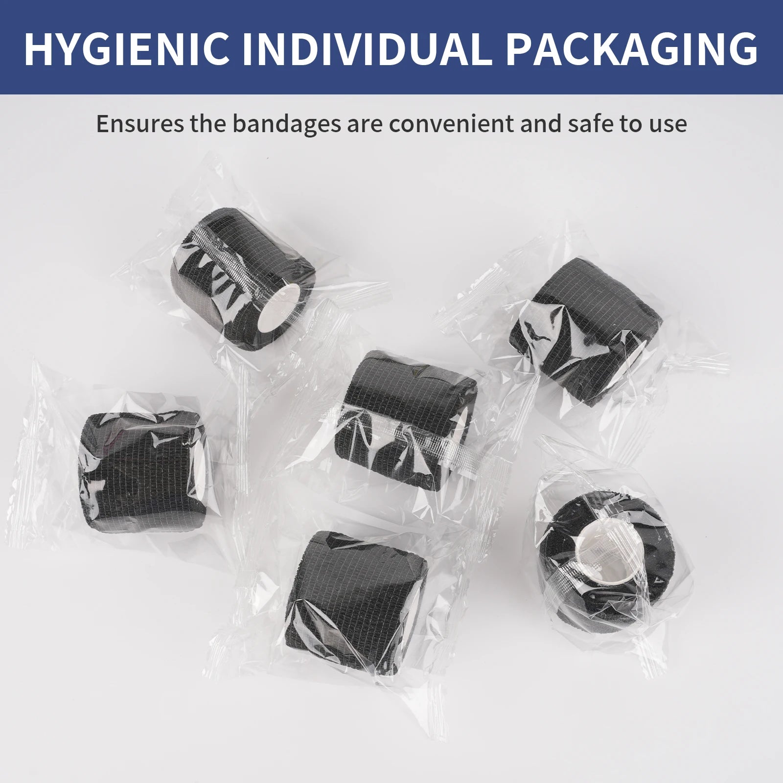 3/6/12/24/48 PCS Tattoo Grip Cover Wrap Disposable Black  Bandage For Tattoo Grip Bandage Machine Tape Tube Accessories Beauty World Shop