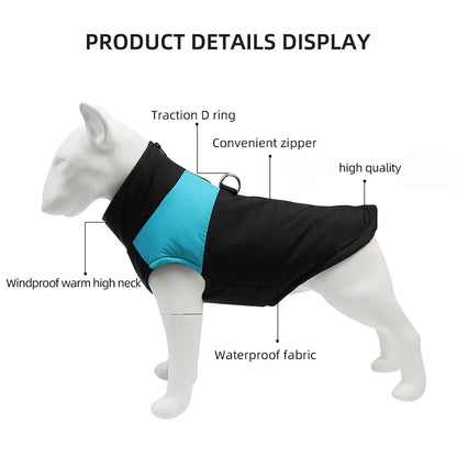 Winter Big Dog Clothes Waterproof Vest Jacket For Small Dogs Cats Outdoor Warm Puppy Coat With D Ring Labrodor Pug Pet Costume Beauty World Shop