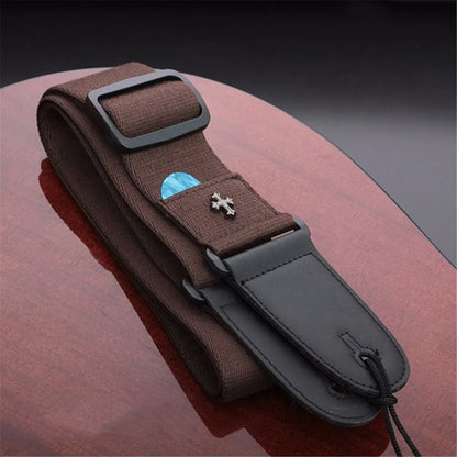 Electric Guitar Strap Acoustic Folk Guitarra Belt Straps Vintage Cross Personality Guitar Straps Pick Pocket Guitar Accessories Beauty World Shop