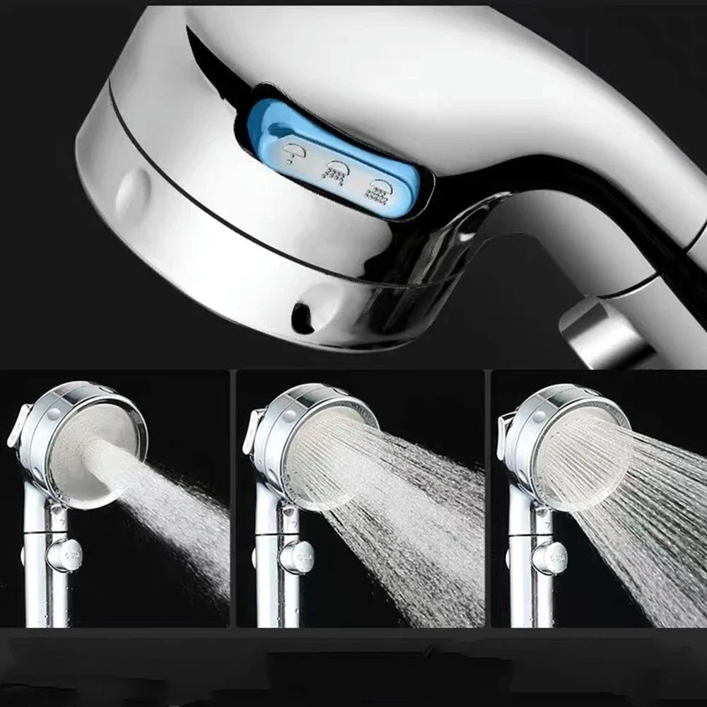 New 3 Modes Adjustable Bath Shower Head High Pressure Rain Water Saving Luxury Home Hotel Sprayer Faucet Bathroom Shower Head Beauty World Shop