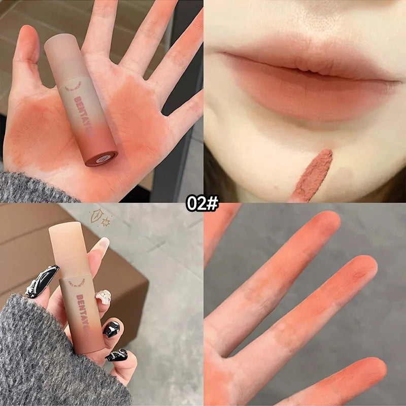 BENTAYGA Autumn Velvet Lip Mud — Matte Finish, Skin-Tone Enhancing Lip Tint, Versatile Nude Makeup, Budget-Friendly for Students Beauty Trend Shop