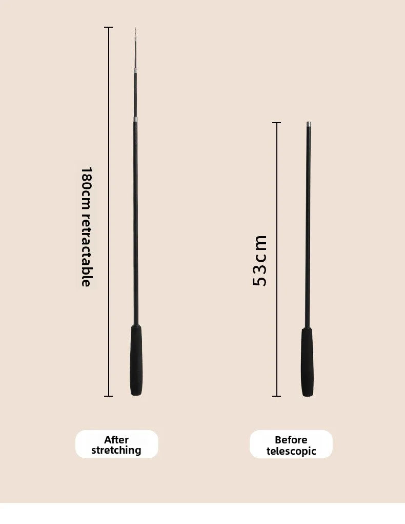 Extended telescopic cat stick Cat Toys 1.8m Scratch Resistant Pet Accessories Telescopic Fishing Rod with Feather for Active Cat