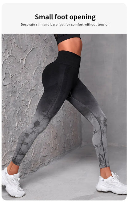 Yoga Pants Women Seamless Leggings Push Up Sports Fitness Joggings High Waist Gym Workout Scrunch Tie Dye Running Leggings Beauty World Shop