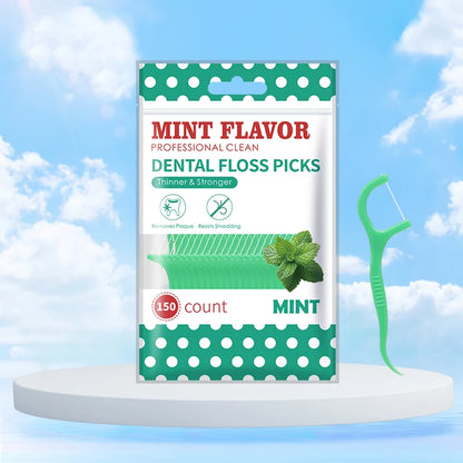 Mint dental floss stick - home portable disposable care dental floss stick - oral care - deep cleaning - interdental cleaning pr Beauty World Shop