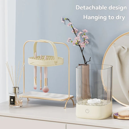 2025 New USB Electric Makeup Brush Cleaner Rechargeable Makeup Brushes Cleaning Tool Automatic Makeup Brush Cleaning Stand Devic