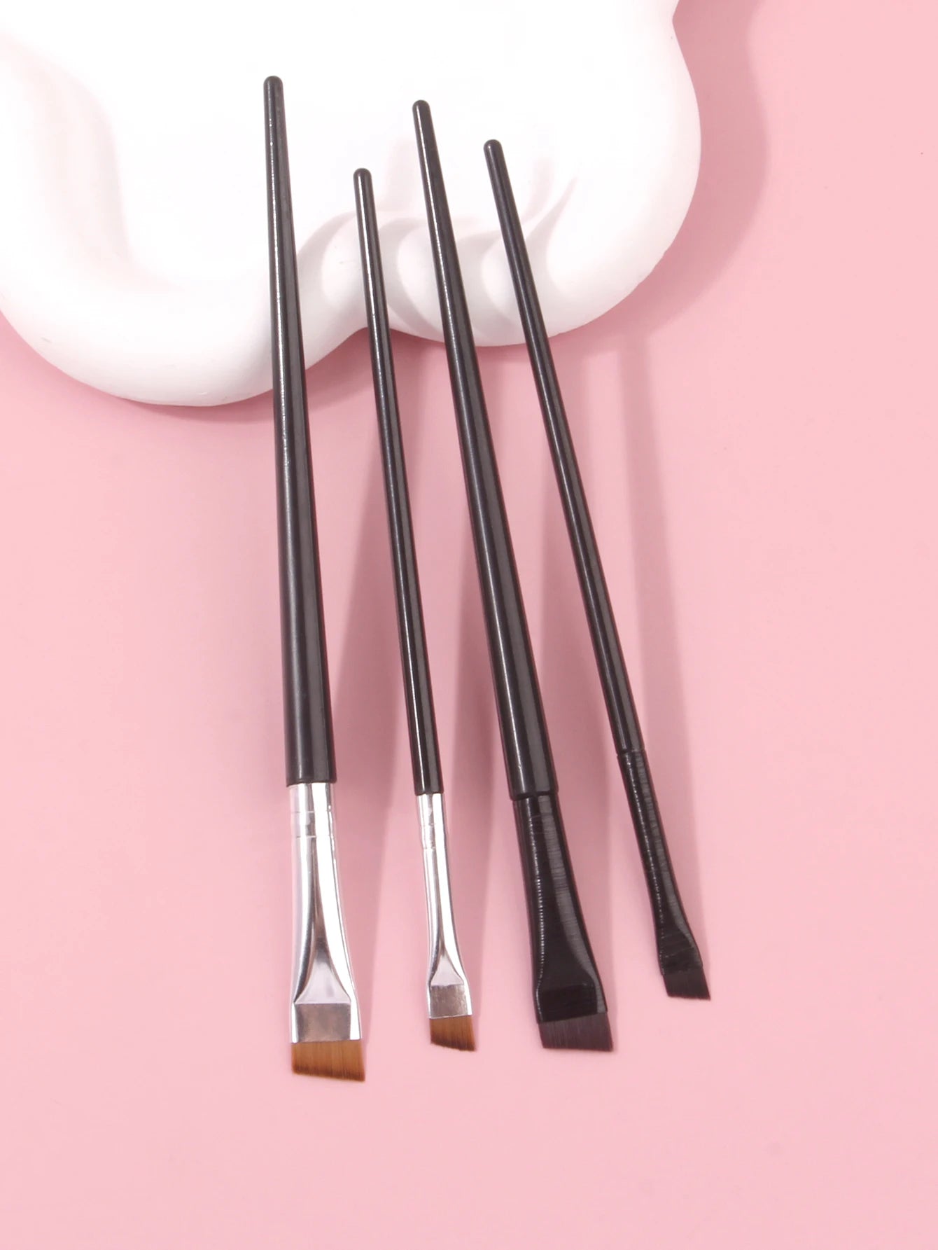 4PCS Liquid Eyeliner Brush Ultra Thin Fine Oblique Angle Flat Head Eyebrow Brush Beauty World Shop
