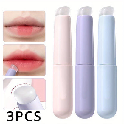 Silicone Lip Brushe with ABS Plastic Handle, Portable Lipstick & Lip Balm Applicator with Cap,Perfect Blending & Smudge Cover Beauty World Shop