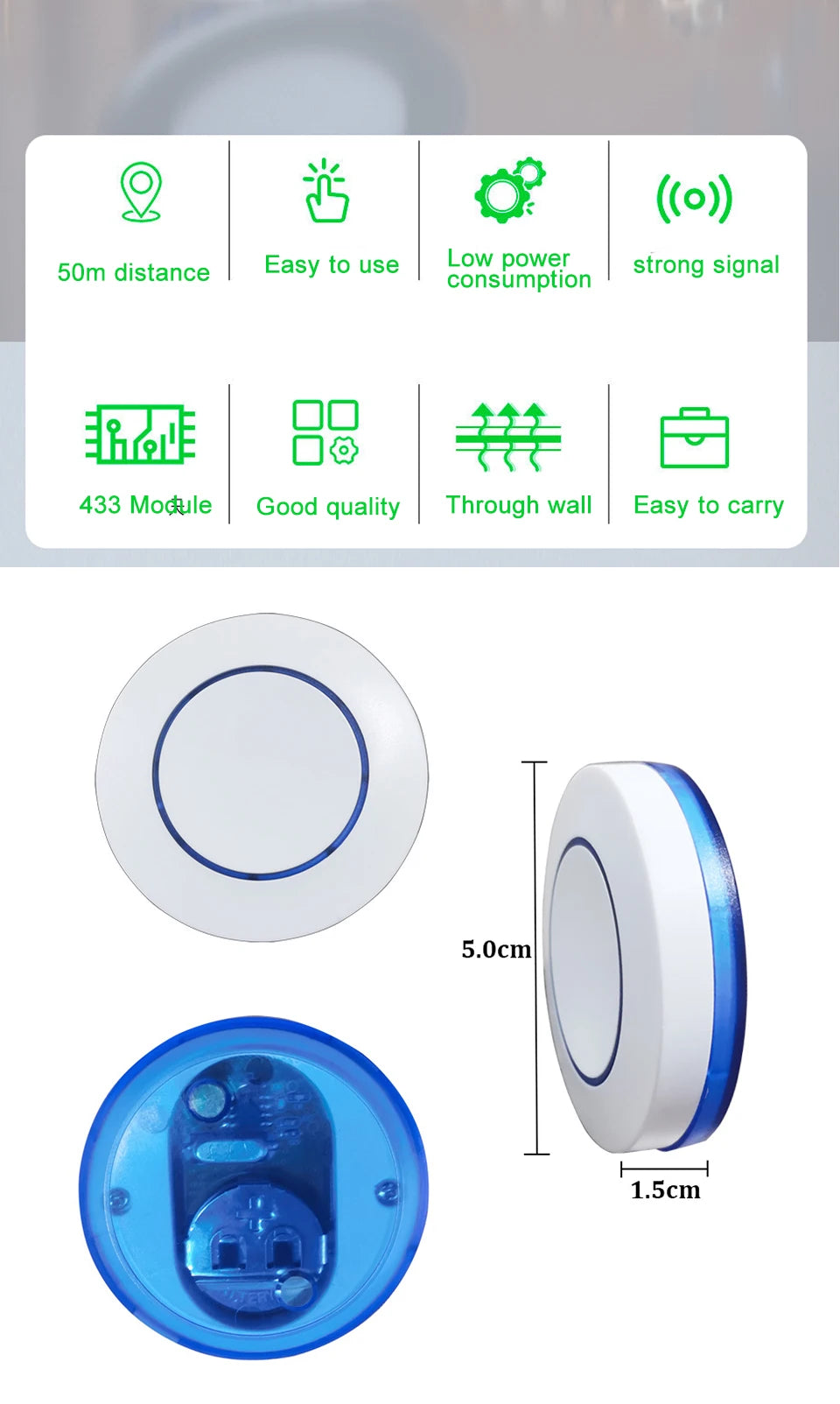 RF 433MHz Wireless Light Switch 220V 110V 10A Relay Controlle Mini Round Button Wall Panel Switch Remote Control For LED Lamp Beauty World Shop