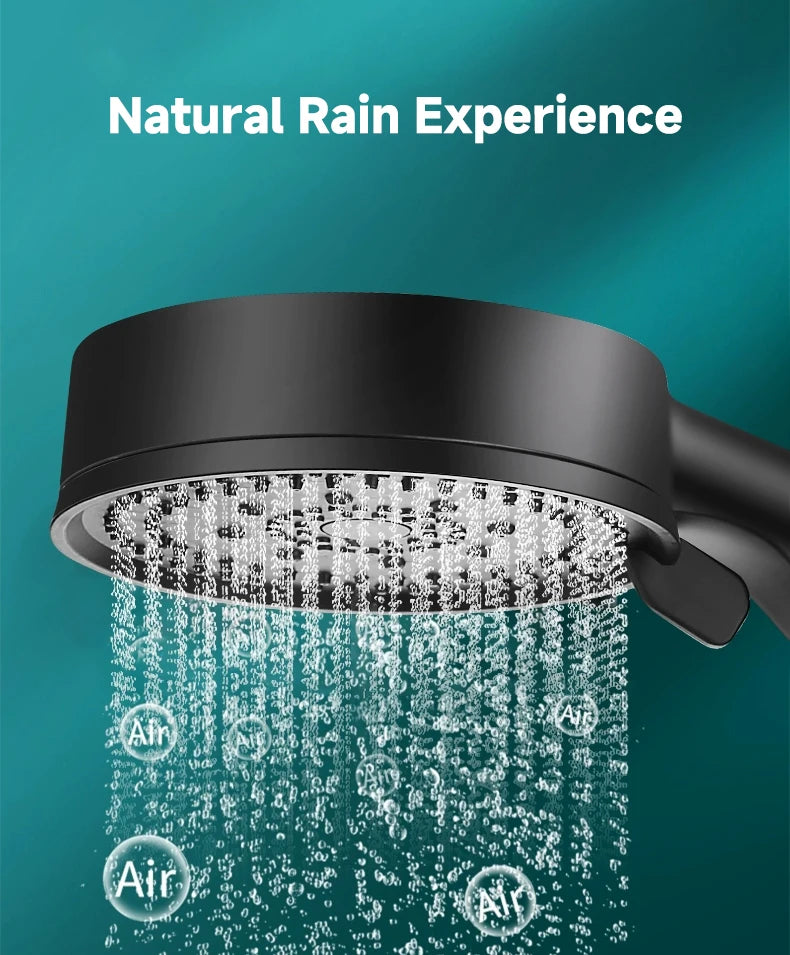 5 Modes Pressure Boost Shower Head Multifunction Adjustable Large Water Shower Nozzle Massage Bathroom Accessory Beauty World Shop